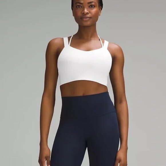 Lululemon Like a Cloud Longline Bra Light Support, Size 6, White - Picture 1 of 7